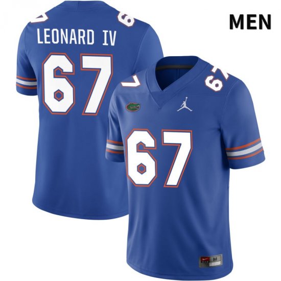 Men's Florida Gators #67 Richie Leonard IV NCAA Jordan Brand Royal NIL 2022 Authentic Stitched College Football Jersey GNK0362LL